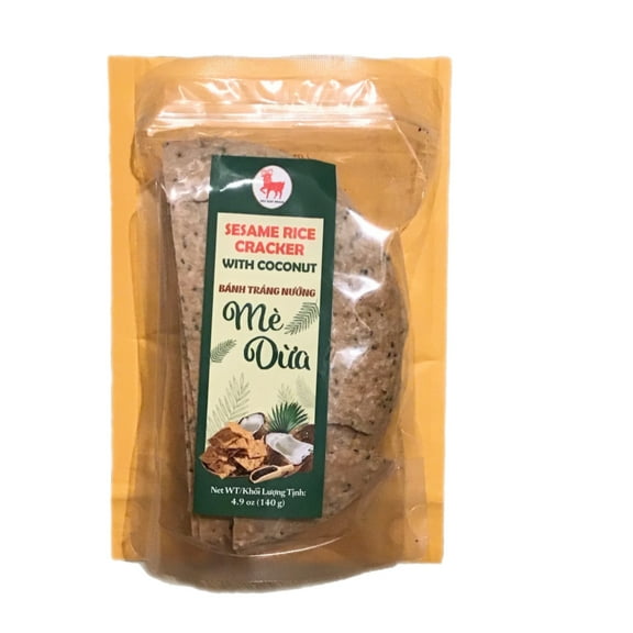 RED GOAT AUTHNETIC VIETNAMESE SESAME RICE CRACKER WITH COCONUT 4.9 OZ