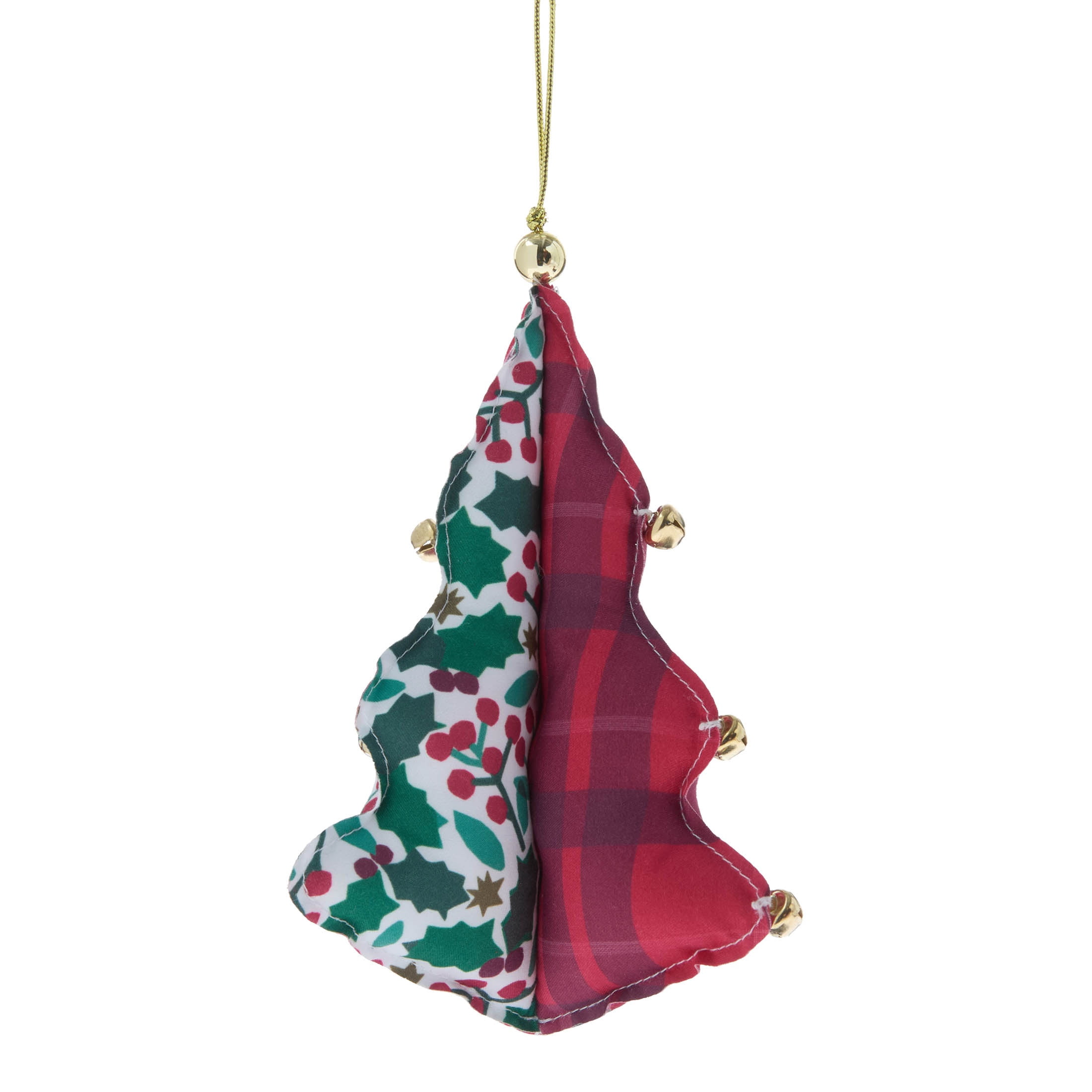 Red/White/Green Fabric Tree Christmas Ornament, 5.5", by Holiday Time