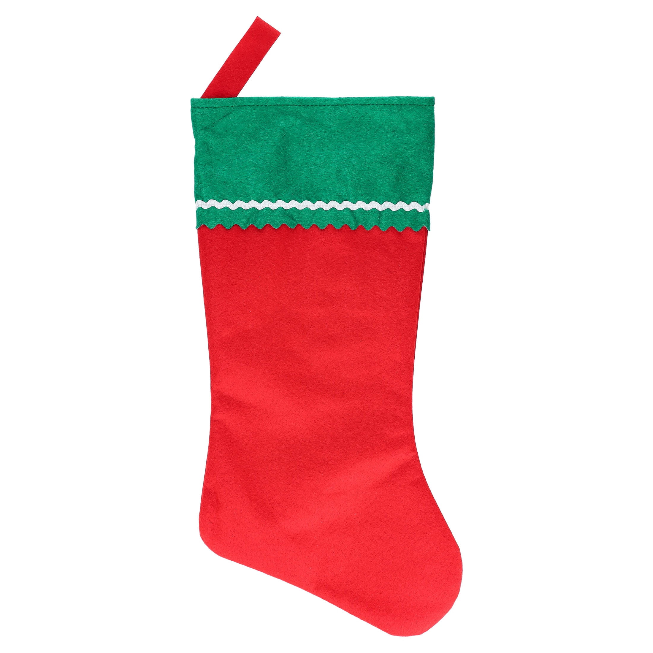 Felt Christmas Stocking, Red and Green, 17", by Holiday Time