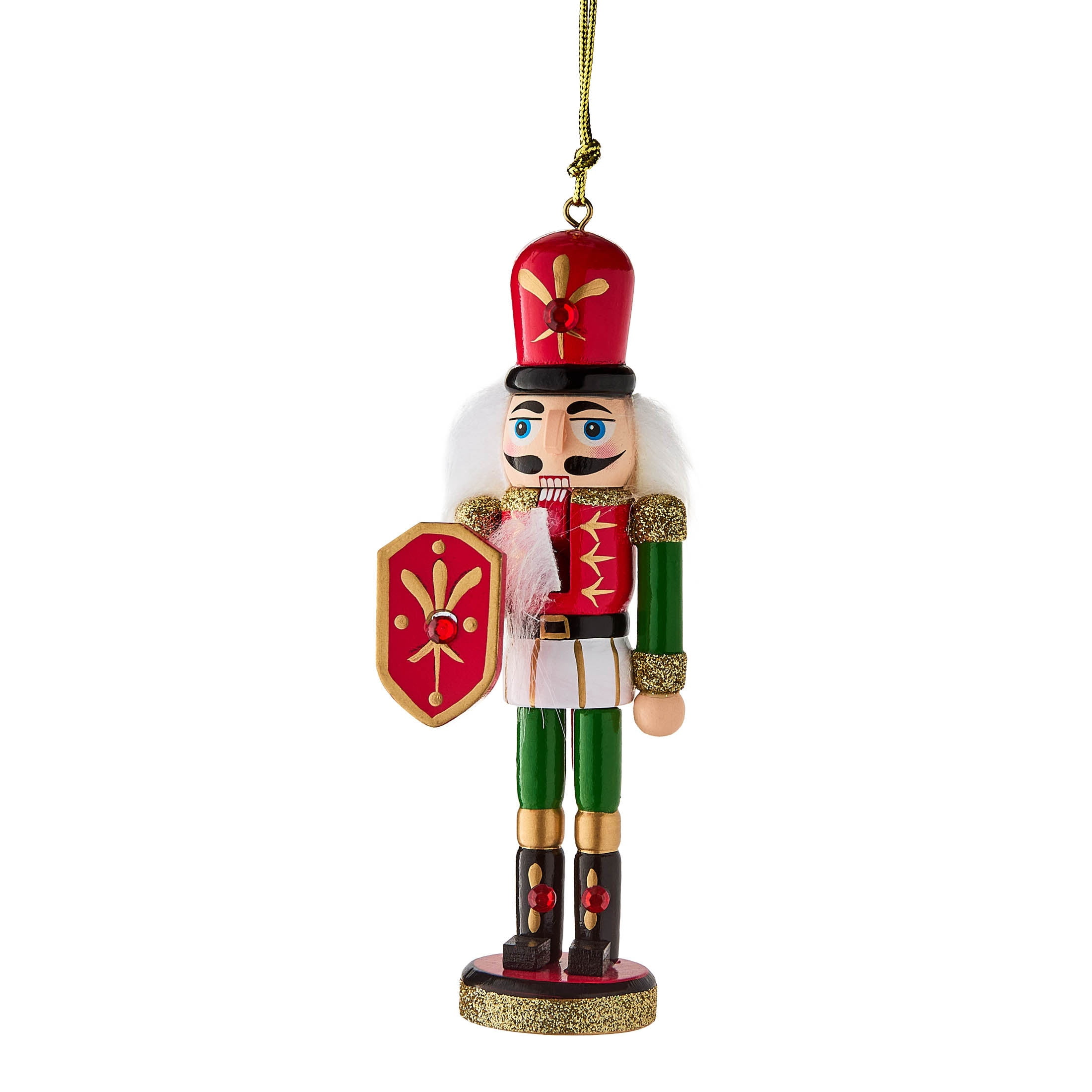 Multicolor Nutcracker with Shield Christmas Ornament, 5.8", by Holiday Time