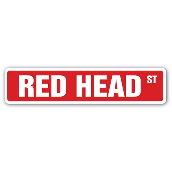 RED HEAD Street Sign hair redhead dye beautician | Indoor/Outdoor | 24" Wide