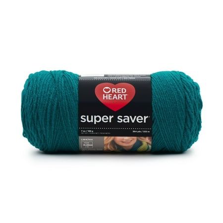 Red Heart® Super Saver™ #4 Worsted Acrylic Yarn, Realteal 7oz/198g 364yd