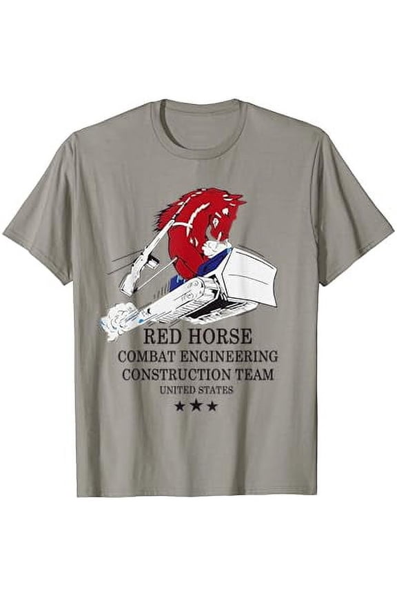 RED HORSE Combat Engineer US Military T-Shirt