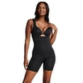 thumbnail image 1 of RED HOT by SPANX® Women's Shapewear Flat Out Flawless Open-Bust Mid-Thigh Bodysuit FS5415 Color: Very Black Size: SMALL, 1 of 4