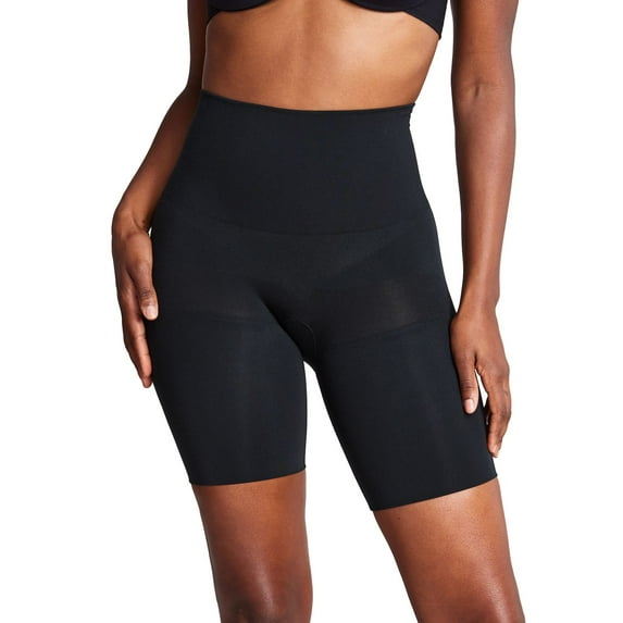 RED HOT by SPANX® Women's Ultra-Firm Control Shapewear Flat Out Flawless Mid-Thigh FS3915 Color: Very Black Size: SMALL