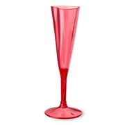 Plastic Heart Champagne Glass, Red, Valentine's Day by Way To Celebrate