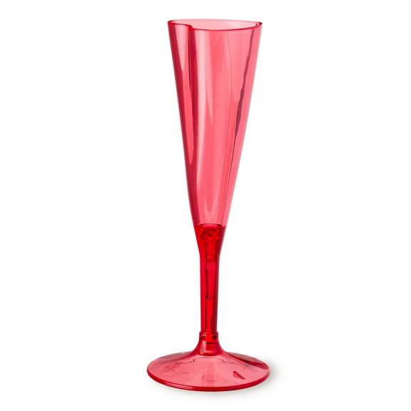 Plastic Heart Champagne Glass, Red, Valentine's Day by Way To Celebrate