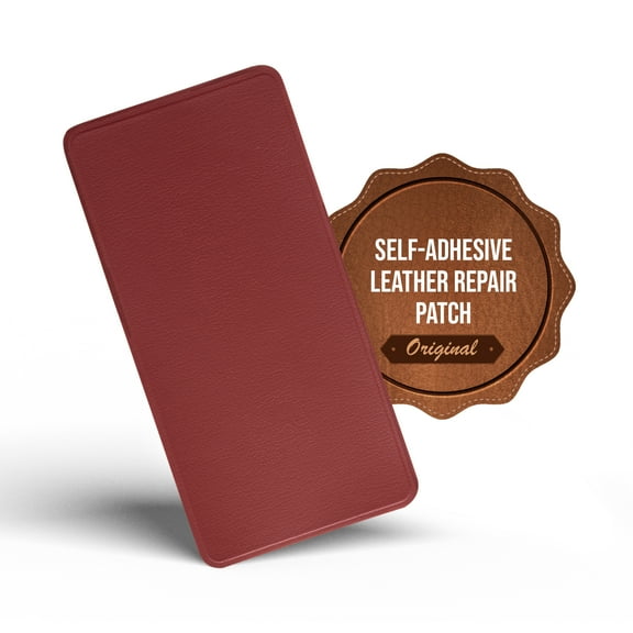 RED Instant MastaPlasta Leather Repair Patch, Self-Adhesive Premium Leather Repair Patch for Upholstery. Large 8 x 4 in (20 x 10 cm). Sofa, Car Seat, Bags. Pressed edge for neatest finish.