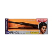 RED by KISS 0.3 Inch Pencil Flat Iron with Ceramic Tourmaline, Hair Straightener for Thin and Short Hair Edge Styling, Even Heat Distribution with Fast Heat Up 450  F Max Temperature, Black