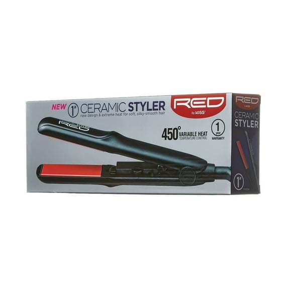 KISS - RED 1' CERAMIC FLAT IRON