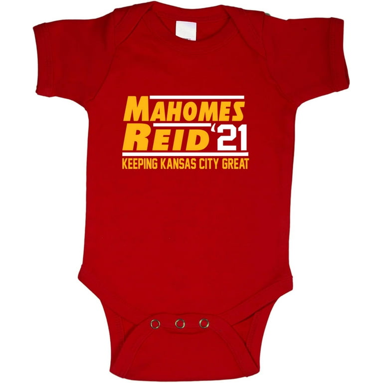 RED Kansas City Patrick Mahomes Andy Reid 21 Champs Baby Piece