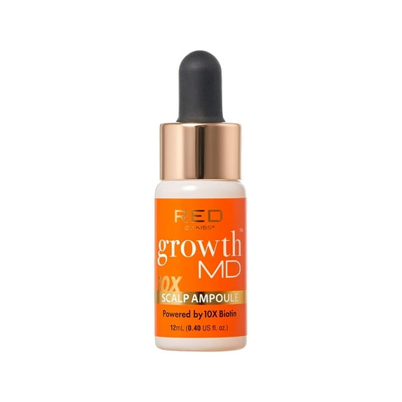 RED by Kiss Growth MD Hair Growth Scalp Ampoule, Scalp Strengthening 10X Biotin and Rosemary Oil Infused, Made with 100% Natural Ingredients, USDA Certified Organic Oils, Non-GMO