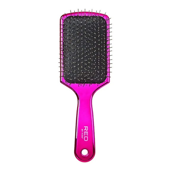 RED by Kiss Wig Brush, Anti-Static & Anti-Frizz for All Hair Types, Stainless Steel Bristles for Easy Detangle, Smooth Hair & Wig Without Breakage, No Snag with Knot-Free Bristles (Square)