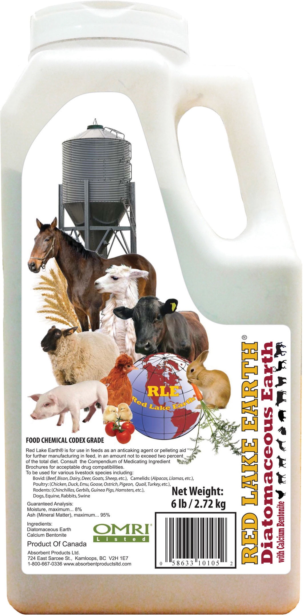 RED LAKE DIATOMACEOUS EARTH WITH CALCIUM BENTONITE