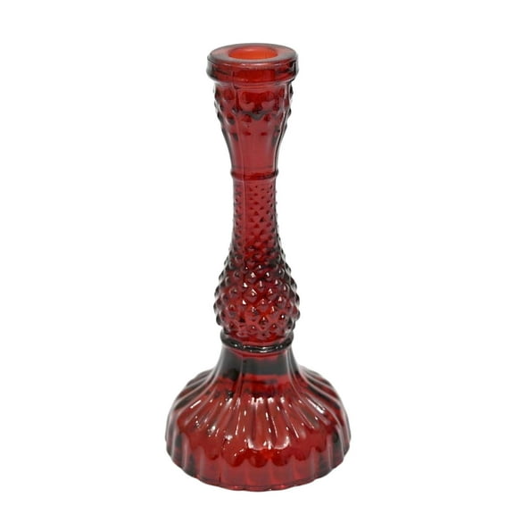 Large Red Glass Christmas Taper Candle Holder, 8.5", by Holiday Time