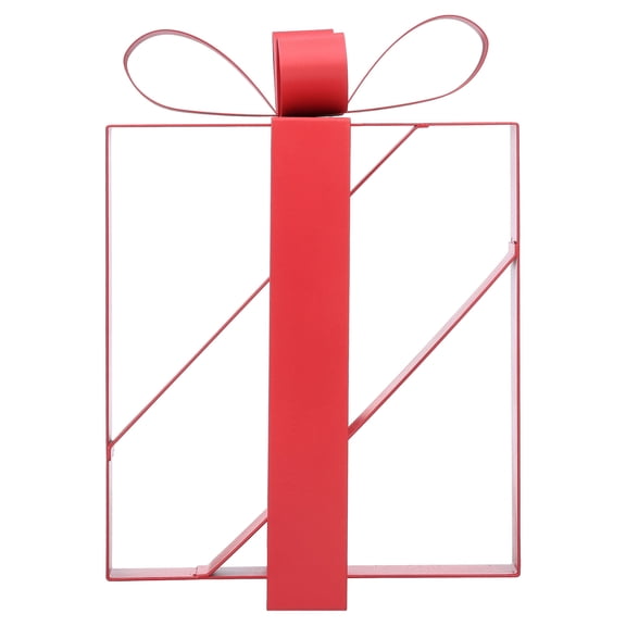 Metal Gift Box Christmas Decoration, Red, 10.5", by Holiday Time