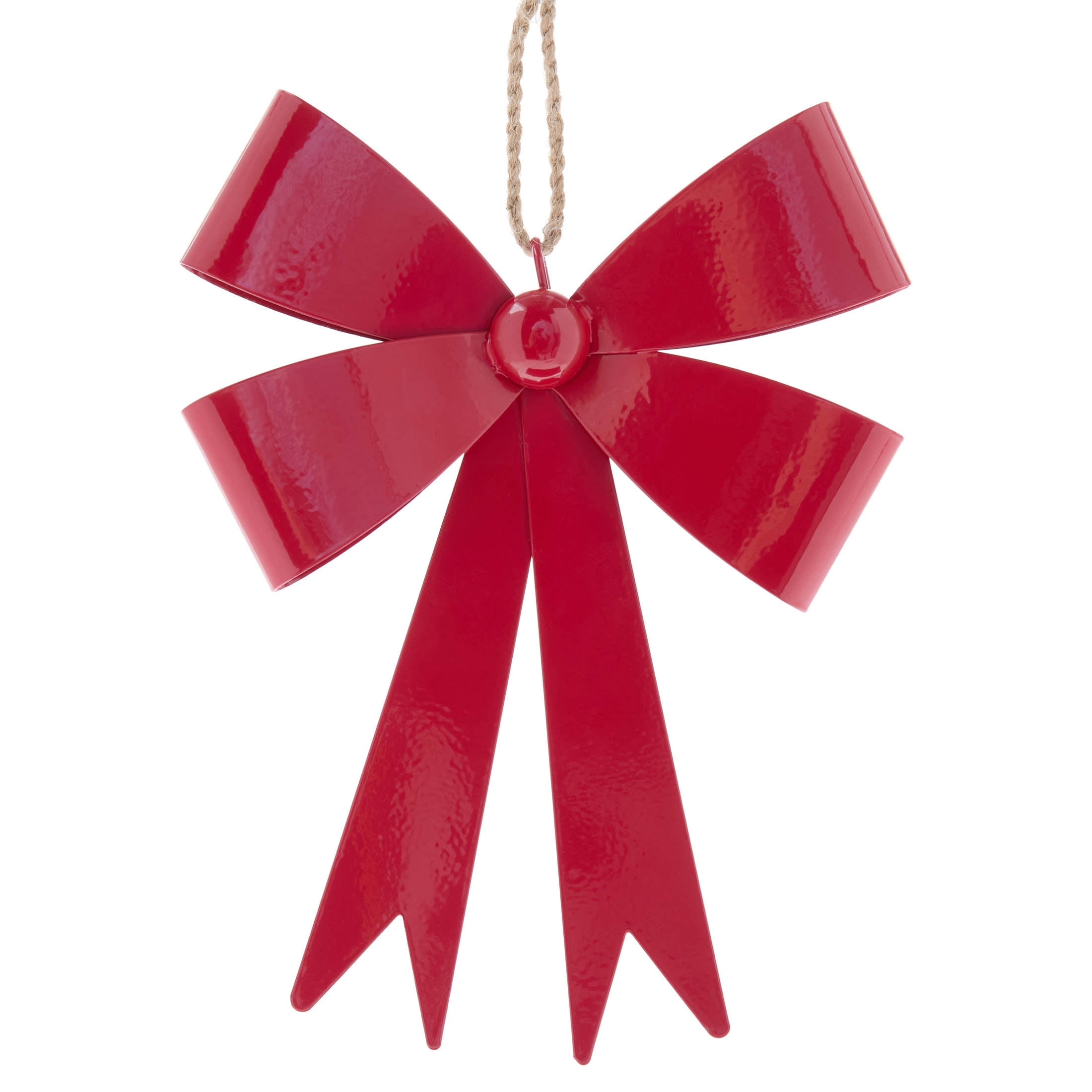 Red Metal Bow Christmas Ornament, 8", by Holiday Time