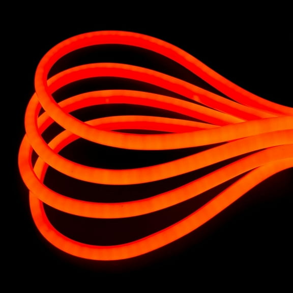 RED Neon Light Strip 18FT Flexible Neon Rope Lights Indoor Outdoor Led Strip Lights Waterproof 120LEDs/M AC 110VPlug and Neon LED Lights for Bedroom Home Commercial Lighting