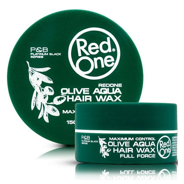Red One Aqua Hair Wax Maximum Control 5oz Olive