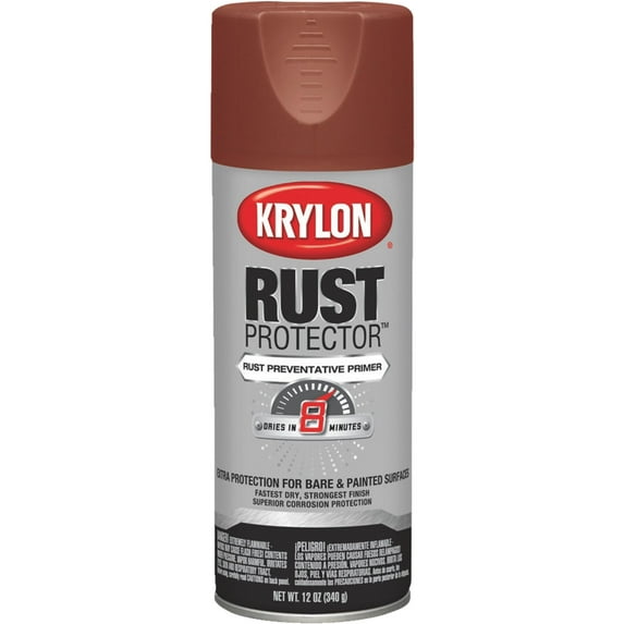 Krylon Red Oxide Spray Primer - Satin Finish - 12 oz, Red