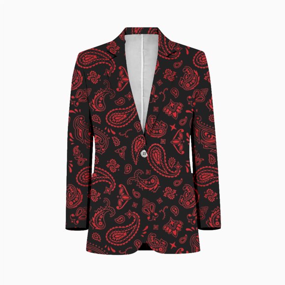 RED PAISLEY Velvet Edition Men Blazers Slim Clothing Summer Jacket Man Oversize Daily Suits Tops