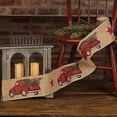 thumbnail image 1 of RED PICKUP TRUCK Burlap Christmas Ribbon, 4" by 10 Feet, by Country House, 1 of 4