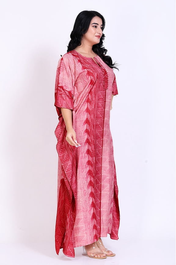 RED PINK LONG KAFTAN