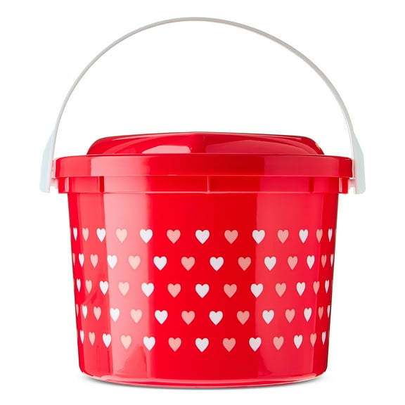 Small Plastic Valentine Mailbox with Handle, Red, Valentine's Day by Way To Celebrate