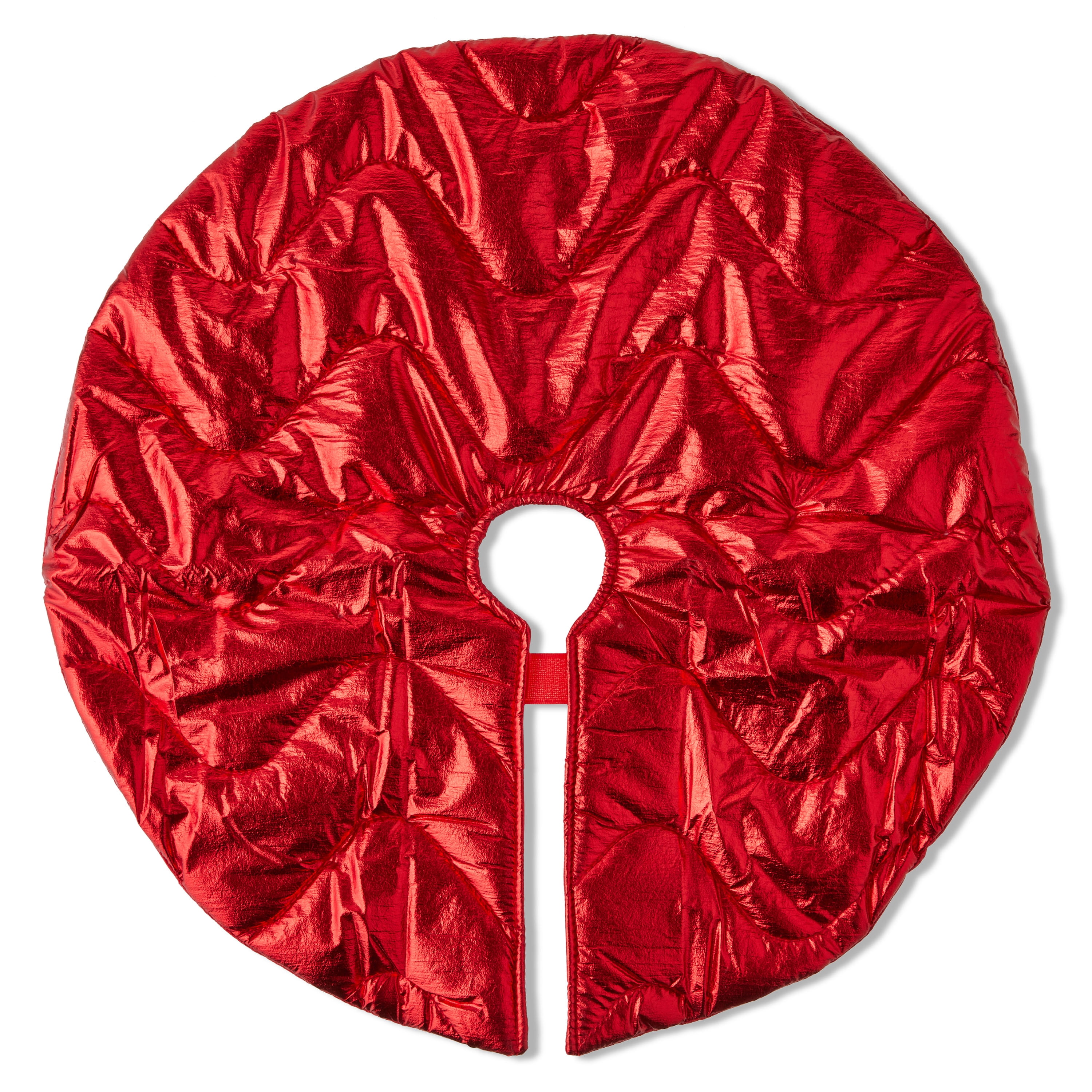 Mini Puff Christmas Tree Skirt, Red, 18", by Holiday Time