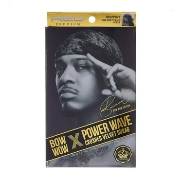 RED Premium Bow Wow X Power Wave Crushed Velvet Durag (Black)