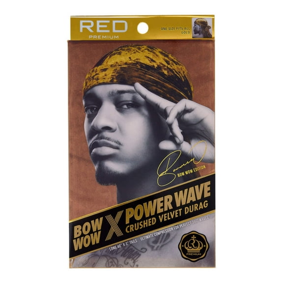 RED Premium Bow Wow X Power Wave Crushed Velvet Durag (Gold)