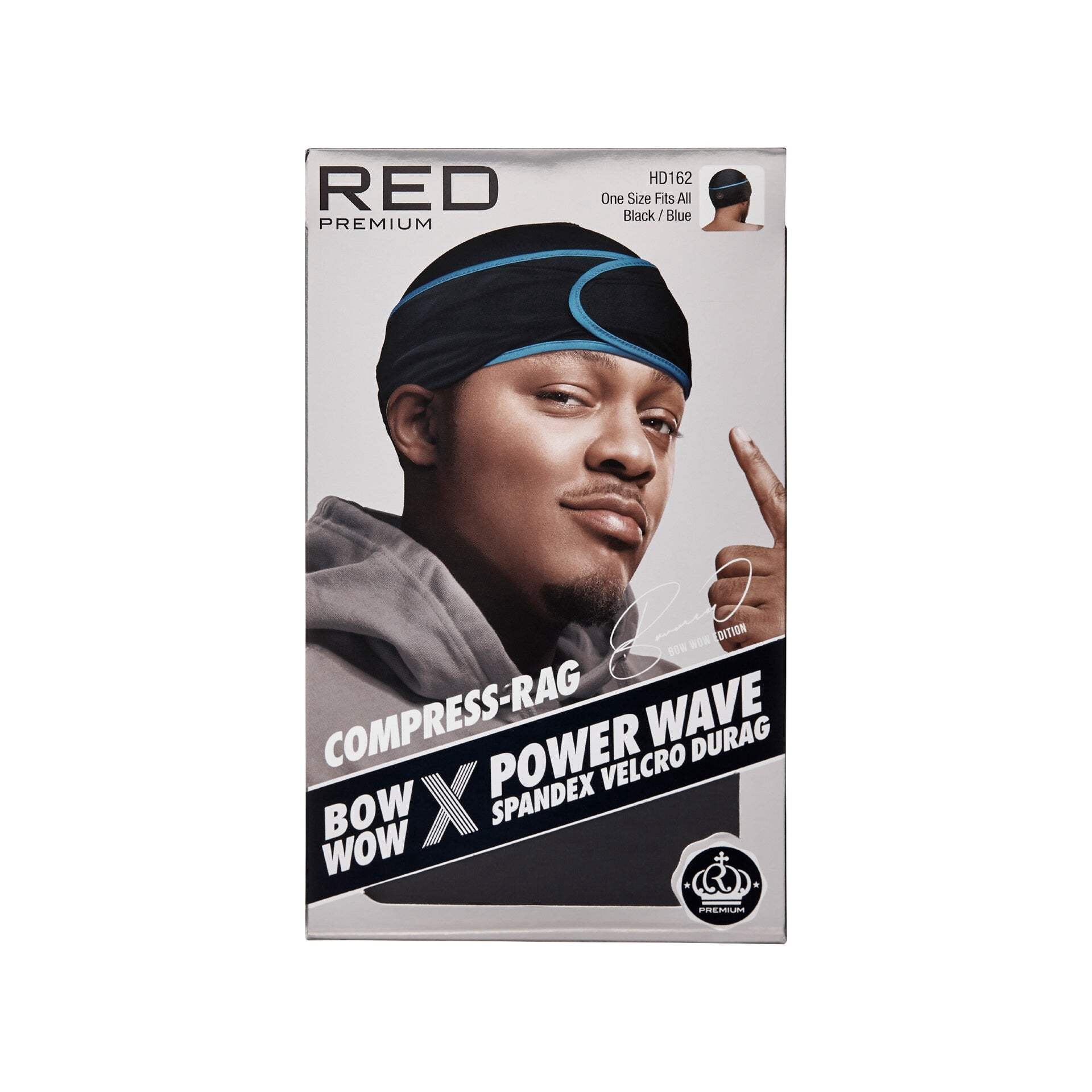 RED Premium Bow Wow Compression Durag, Tail-Less Adjustable Strap ...