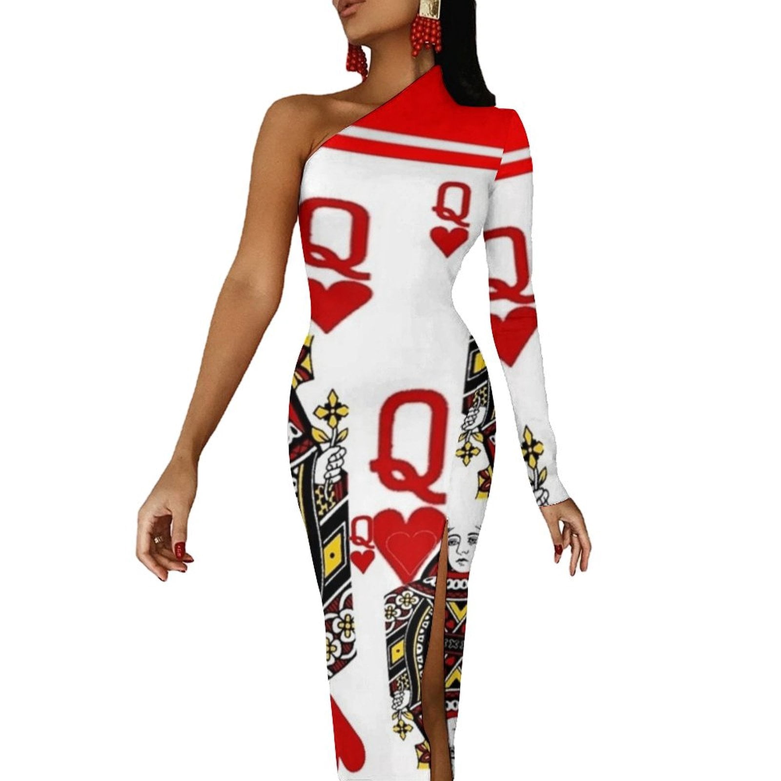 Red Roses And Skulls Mini Dress - Kora