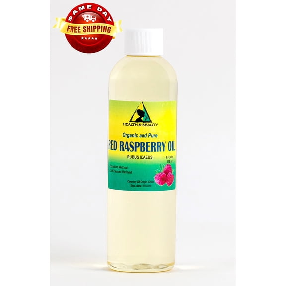 RED RASPBERRY SEED OIL REFINED ORGANIC CARRIER COLD PRESSED 100% PURE 4 OZ