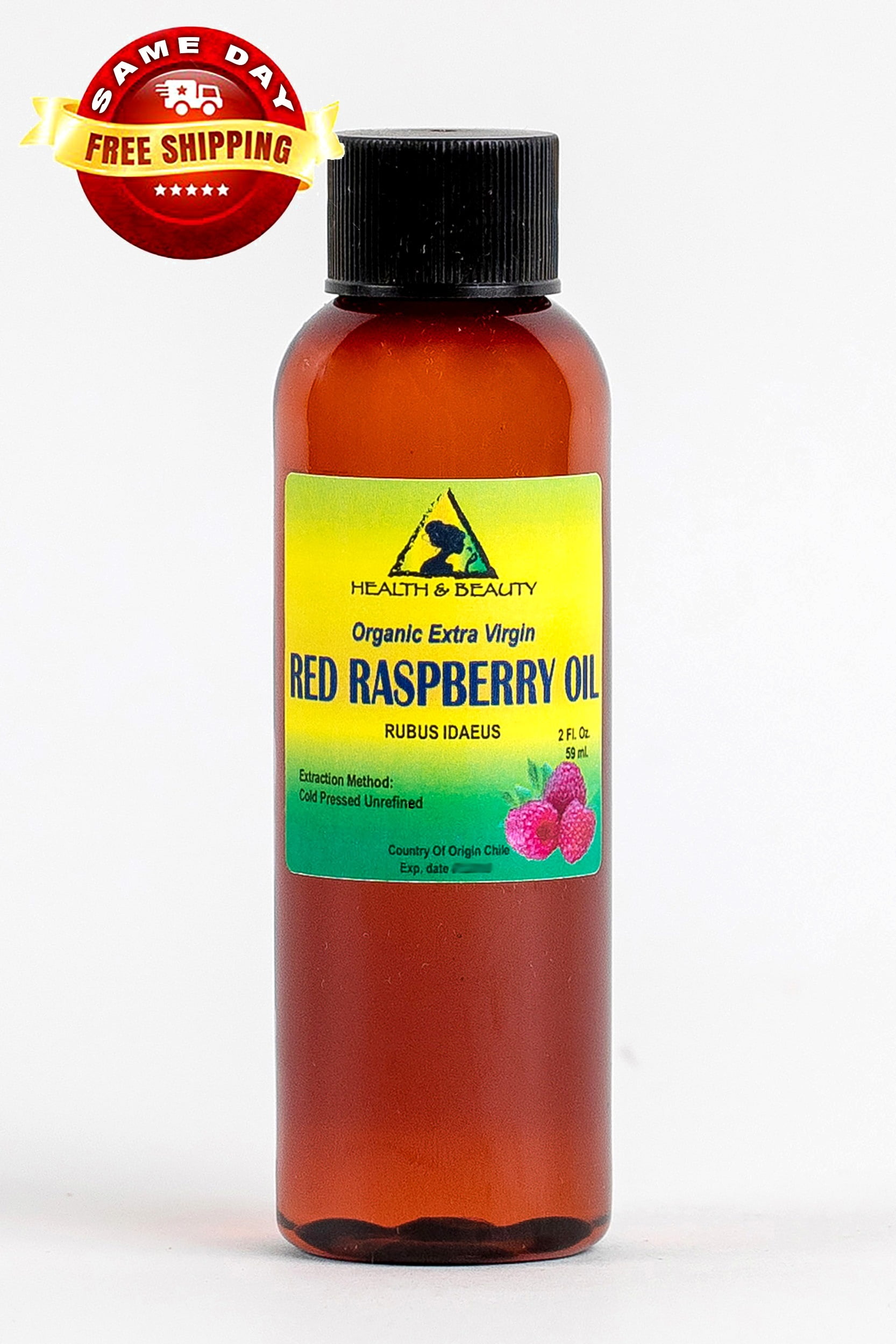 Red Raspberry Seed Oil Unrefined Organic Extra Virgin Cold Pressed Pure 2 Oz 5319