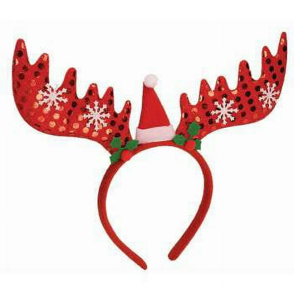 RED REINDEER ANTLERS HEADBAND