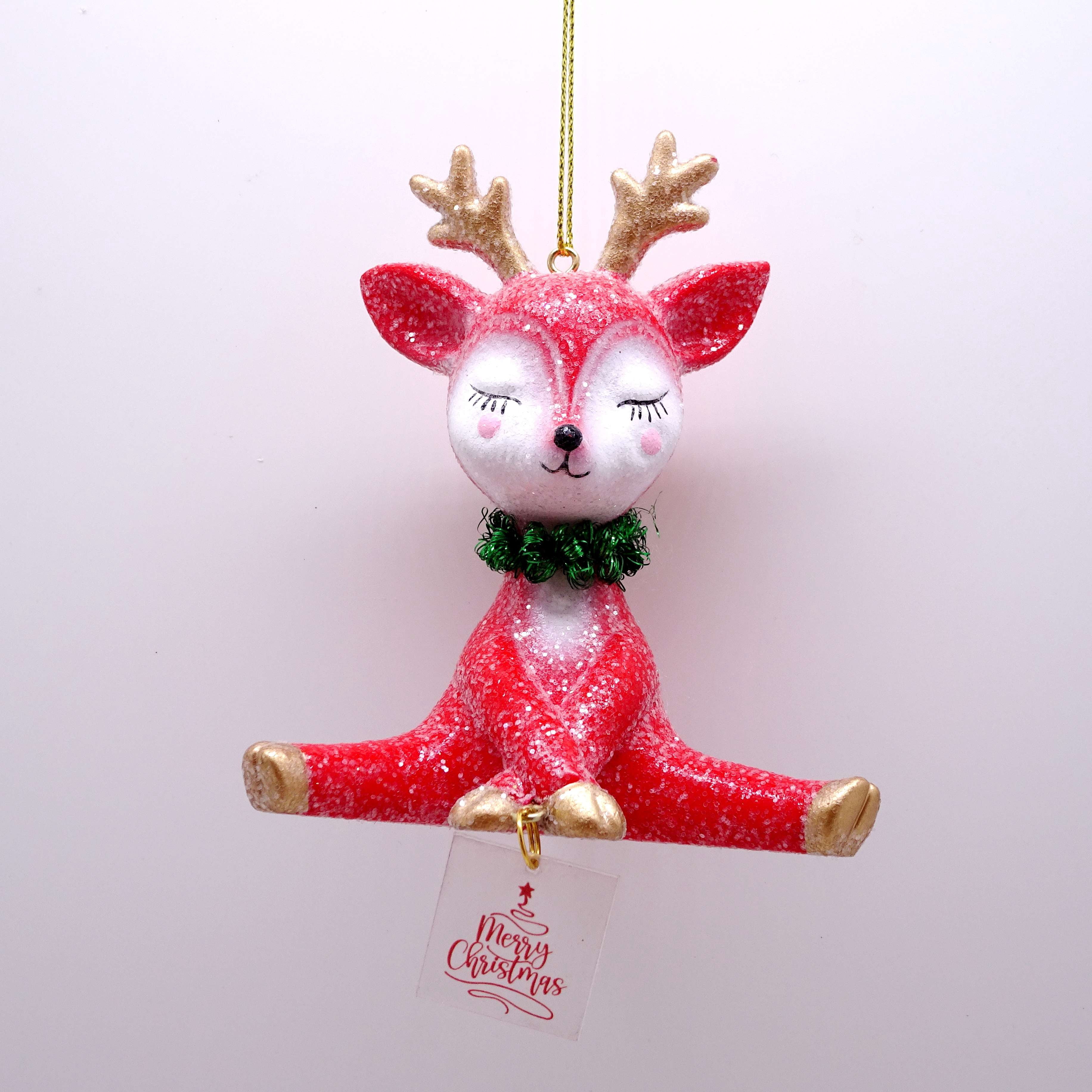 Multicolor Sitting Reindeer Christmas Ornament, 4", by Holiday Time