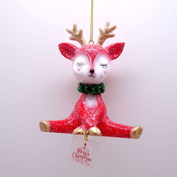 Multicolor Sitting Reindeer Christmas Ornament, 4", by Holiday Time