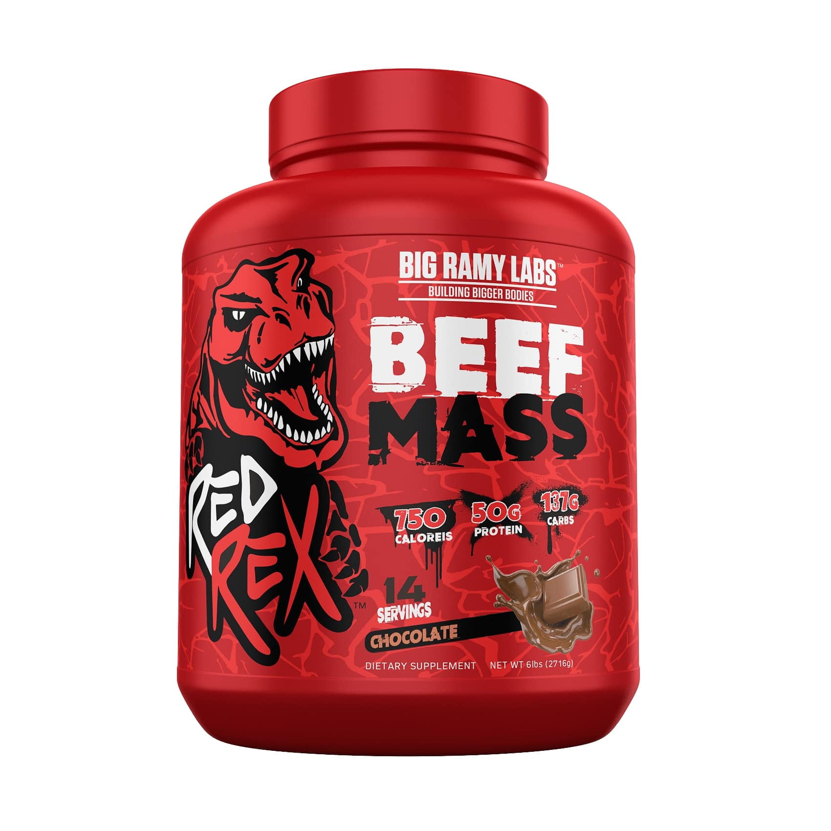 RED REX Beef Mass Gainer (Chocolate, 6 Lbs.)