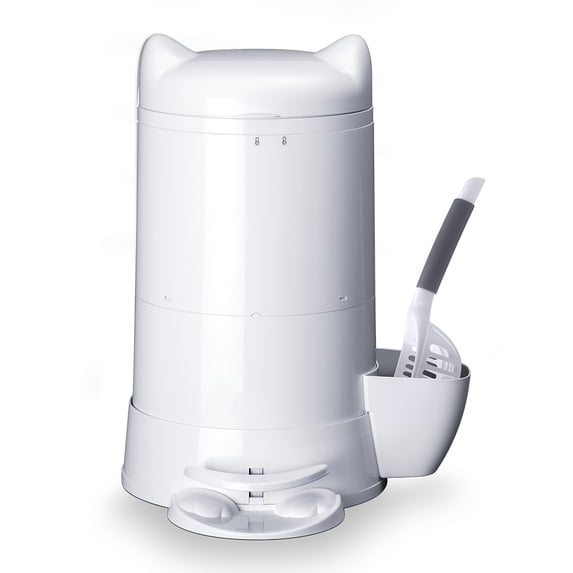 RED ROCKET MULTI-KITTY TWIST'R Litter Disposal System XL Cat Litter Pail with Cute Litter Scoop, Step Mode, Odors Free Patented Twist Technology (KITTY, 8L)