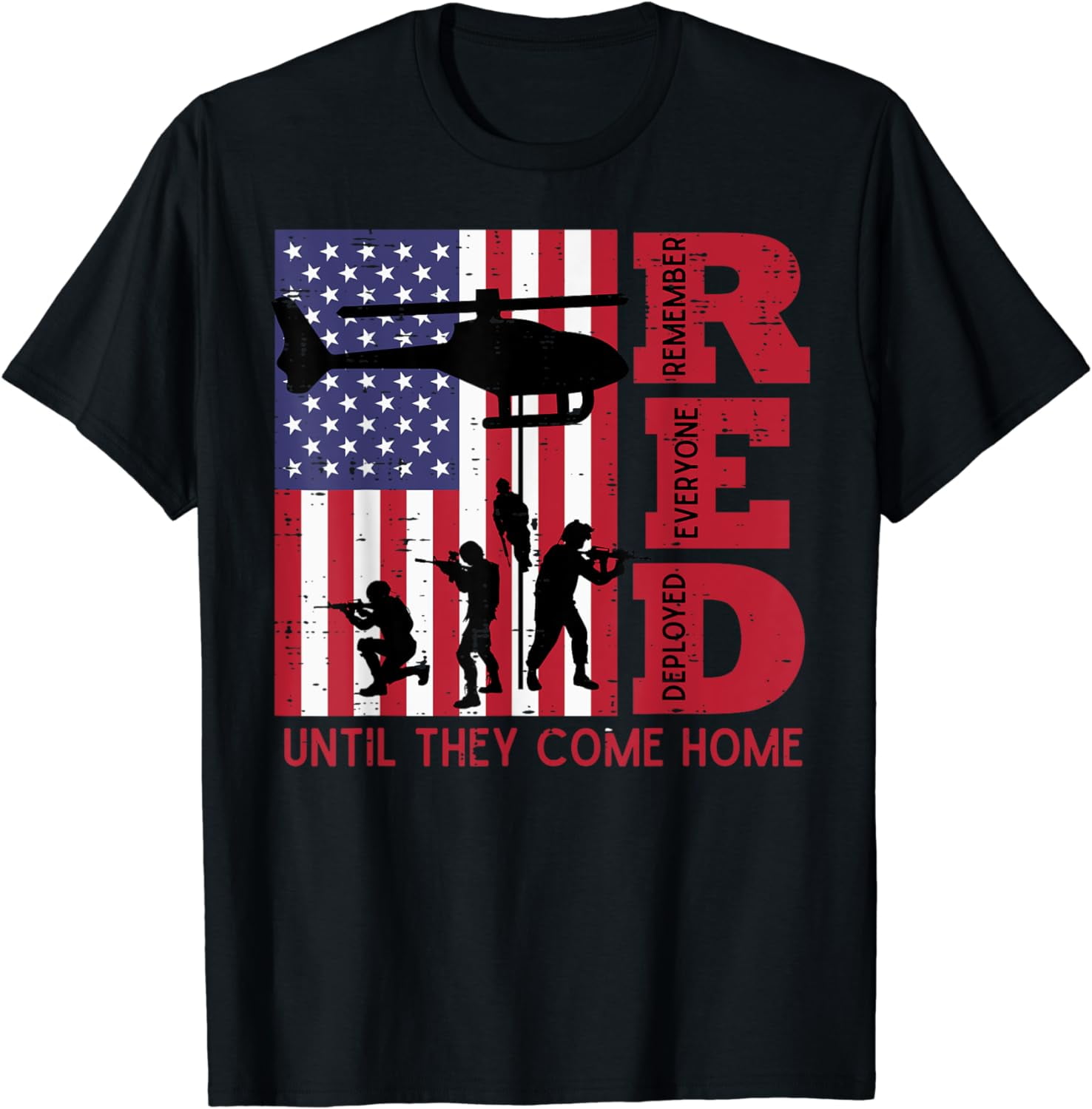 Remember Everyone Deployed (RED) Flag Sticker - 2.6" X 5" Durable Vinyl Bumper Sticker, Weather Resistant, Made In USA