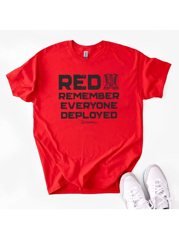 RED Remember Everyone Deployed Shirt, Red Friday Tee, Military Support T-shirt