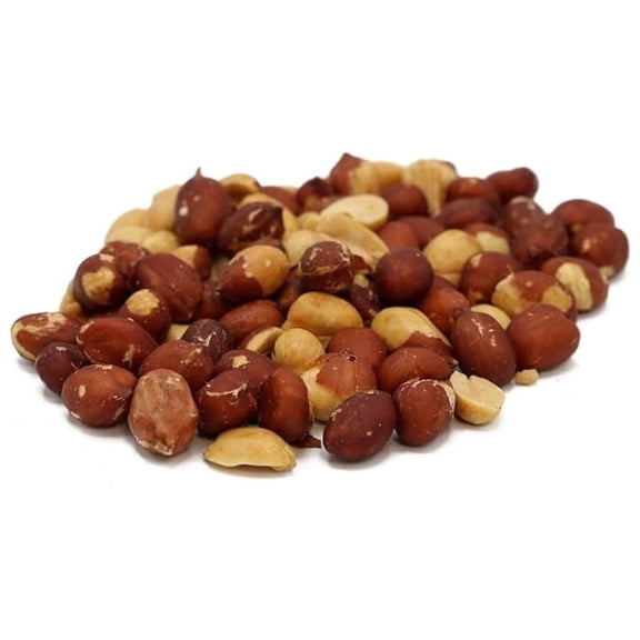 C.J. Dannemiller Red-Skin Peanuts, Shelled, Roasted, Unsalted, Jumbo Runner, Bulk 10 Pound Box, Unsalted Peanuts Great For Snacking, Trail Mix, Cooking
