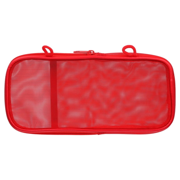 Pen+Gear Mesh Pencil Pouch, Red
