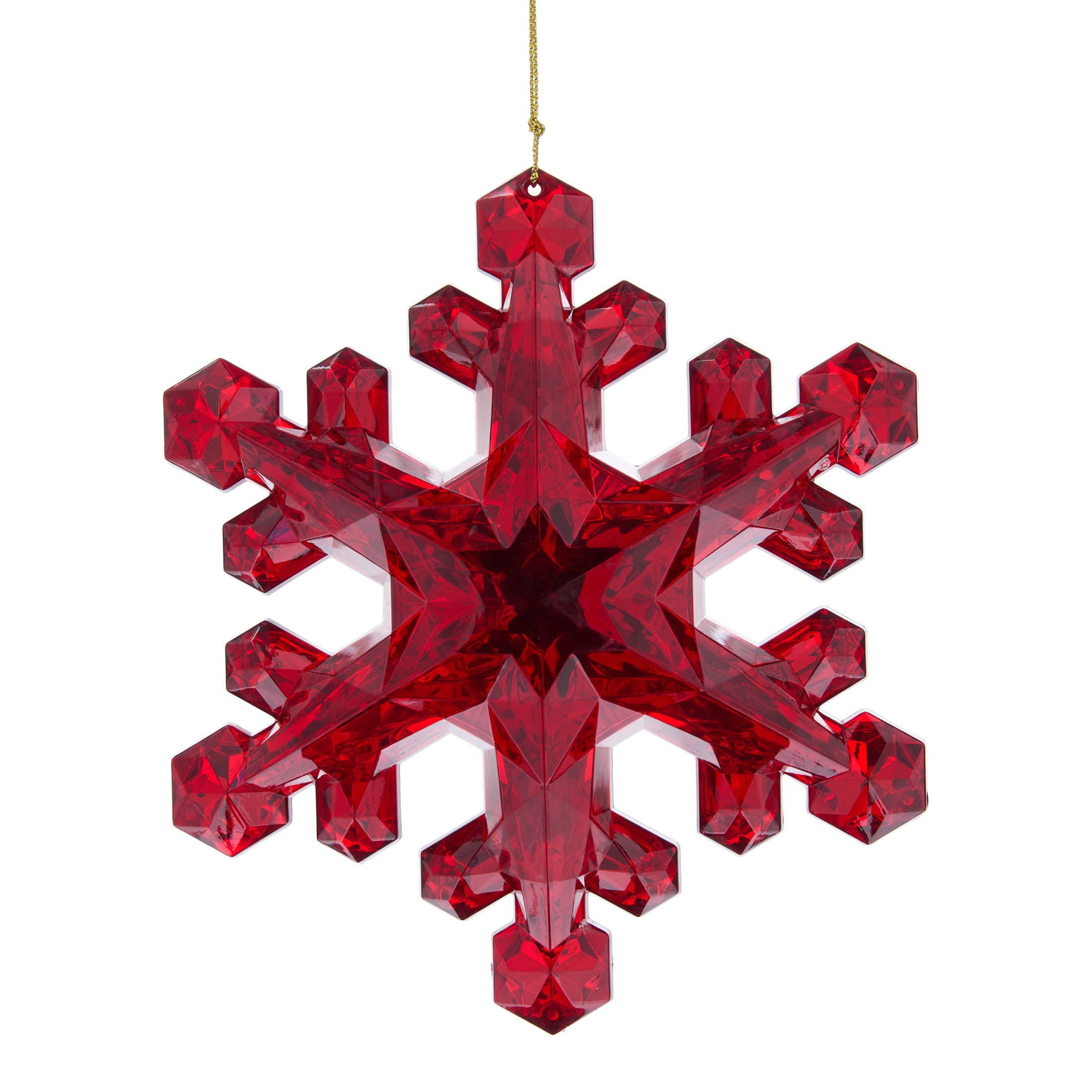 Red Snowflake Christmas Ornament, 6", by Holiday Time