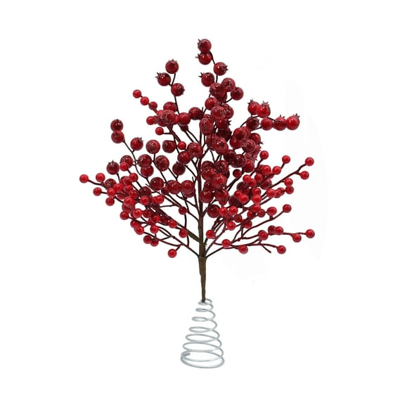 Berry Spray Christmas Tree Topper, Red, 17", by Holiday Time