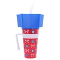 thumbnail image 1 of Star and Ribbon Plastic Stadium Tumbler with Star-Shaped Snack Bowl, Patriotic by Way To Celebrate, 1 of 6