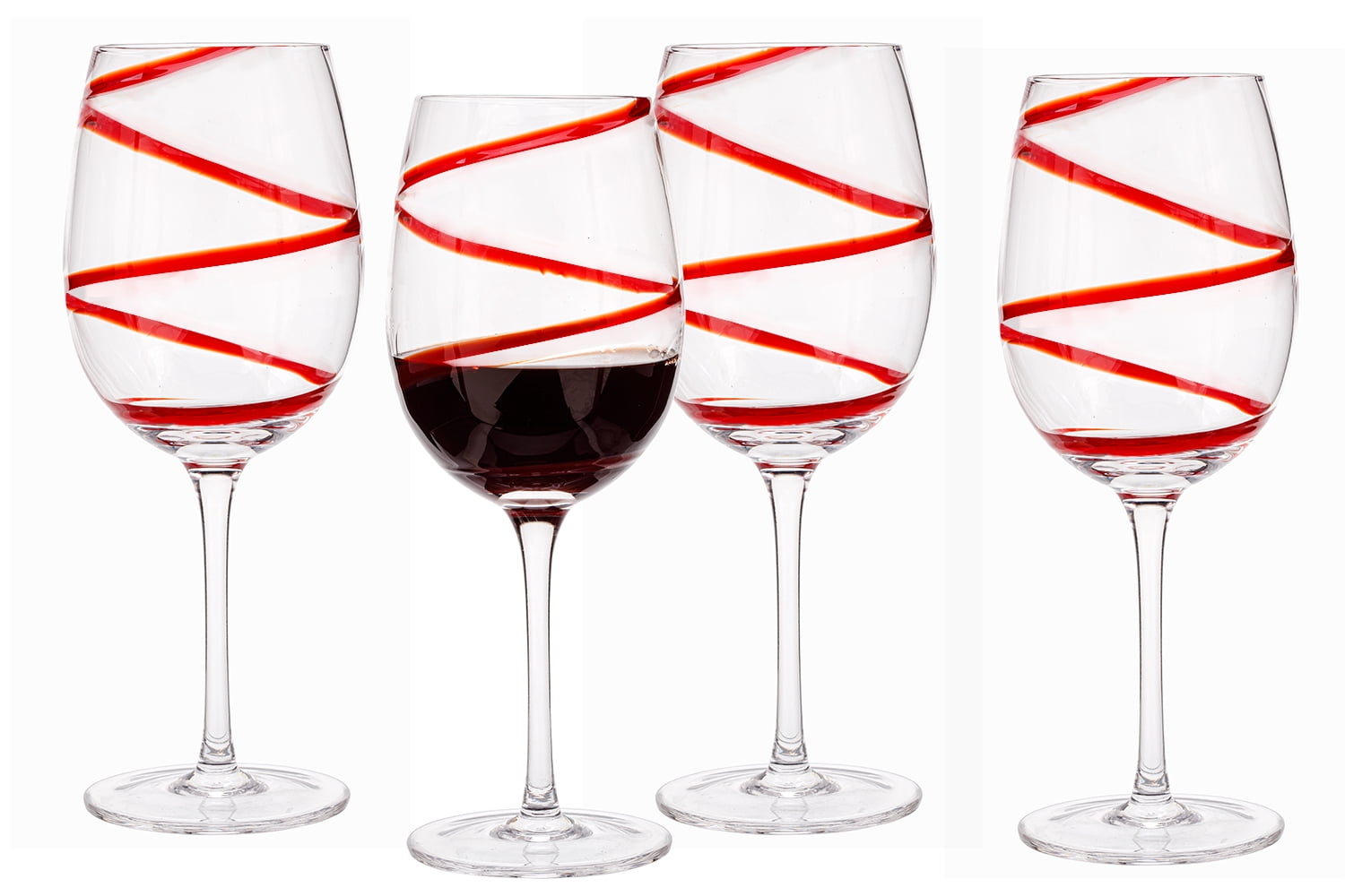Holiday Time Red Swirl Red Wine 4pk