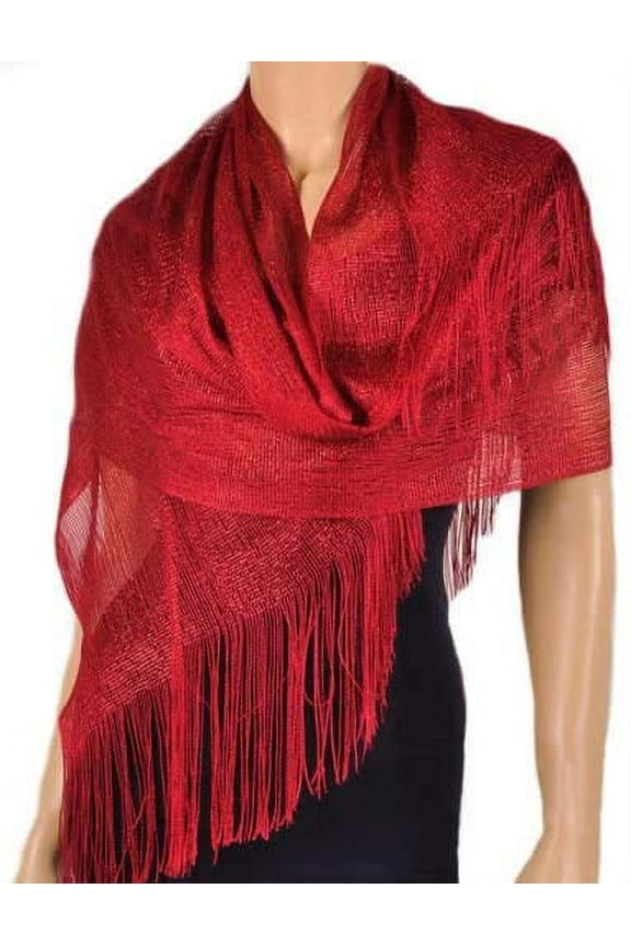 RED Sequin Shawl Flower Wedding Party Gift Evening Wrap/wedding/new Year Eve /Formal Event/