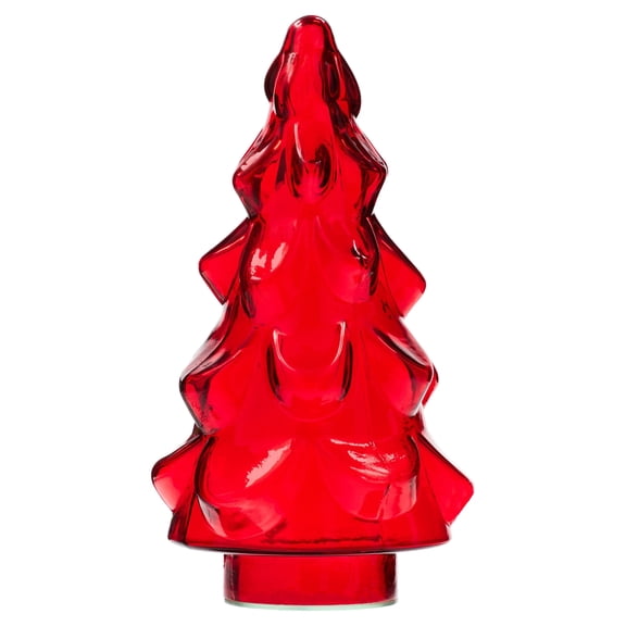Small Glass Tree Christmas Decoration, Red, 10", by Holiday Time